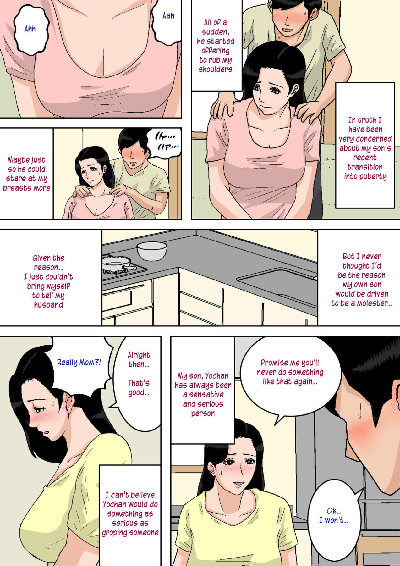 Hentai Manga Comic-Playing With Mom's Breasts All I Want!-Read-10